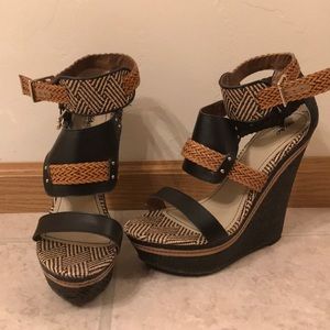 Tribal Print Wedges